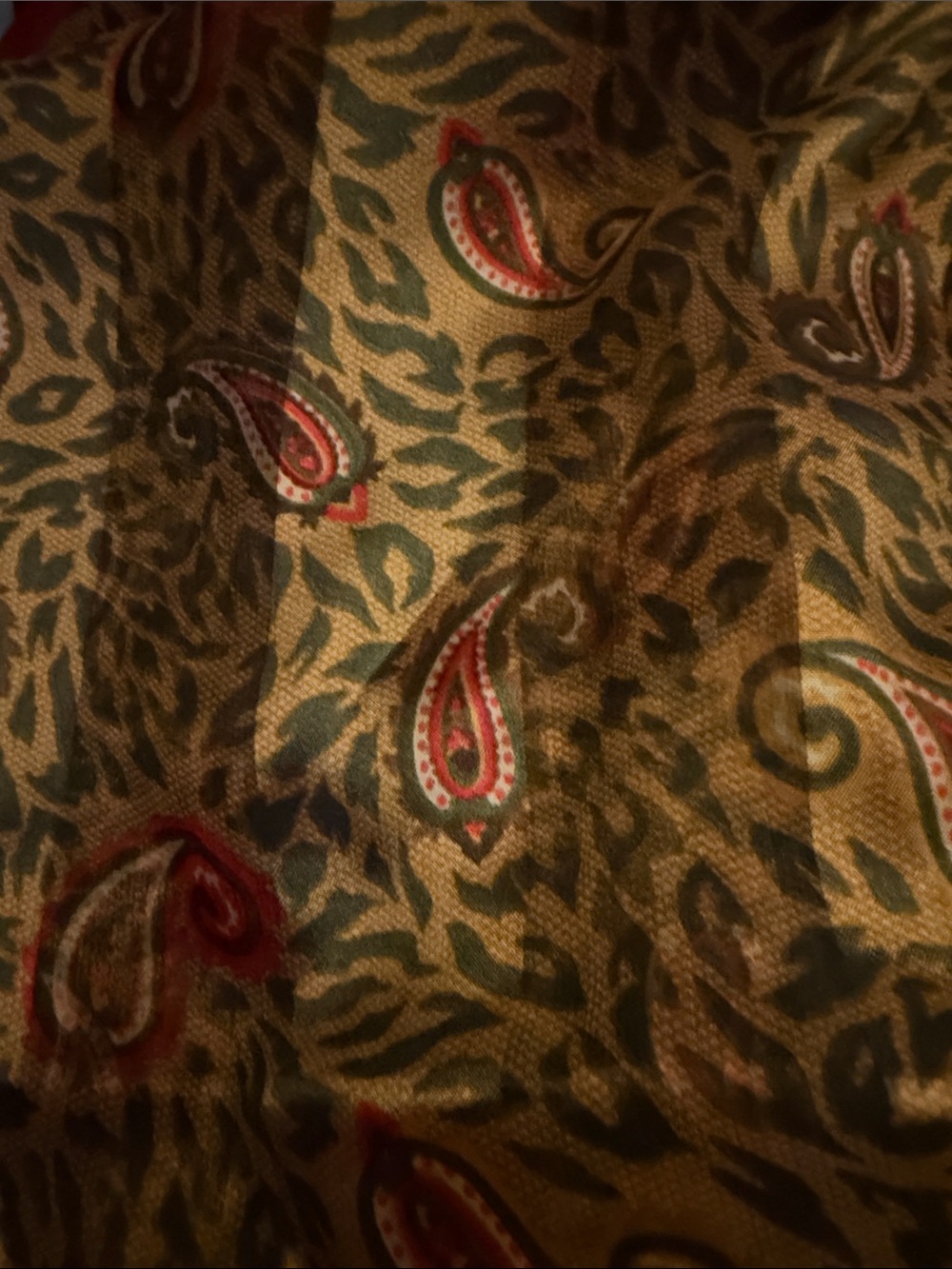 Animal print and Paisley 100% polyester scarf approximately 60 x 14